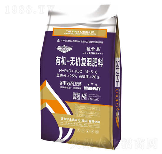 有機-無機復混肥料14-5-6-粒金黑-美凱華