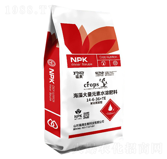 聚谷氨酸型海藻大量元素水溶肥料14-6-36+TE-福奧