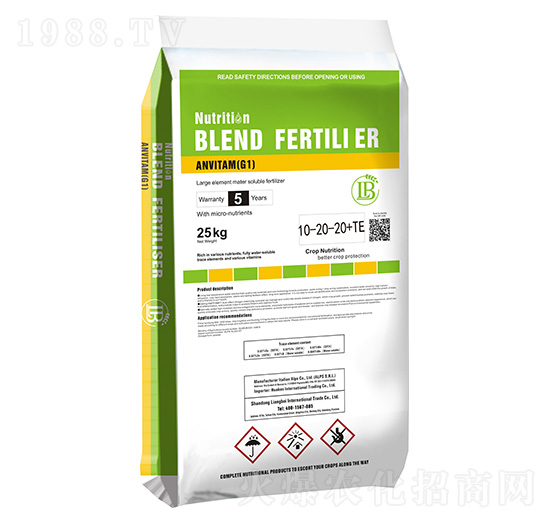大量元素水溶肥料10-20-20+TE-田博士