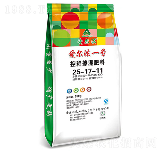 控釋摻混肥料25-17-11-愛爾法一號(hào)-愛爾法