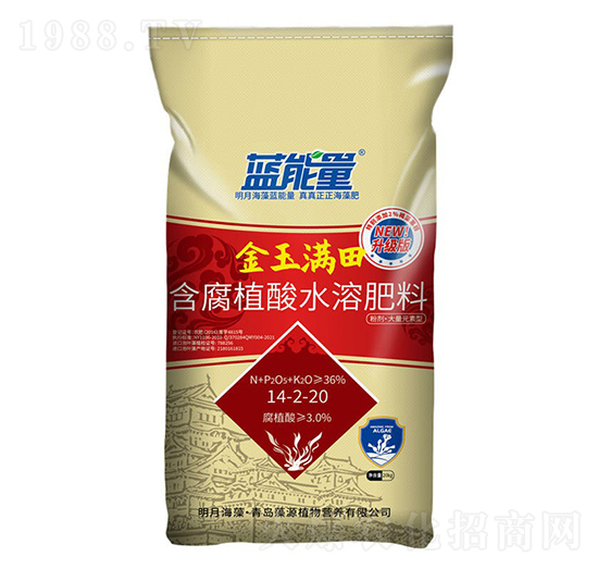 金玉滿田含腐植酸水溶肥料-藍能量-藻源植物