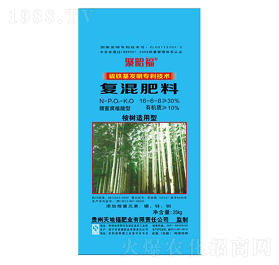 桉樹適用型復混肥料16-6-8-聚昭福-天地福