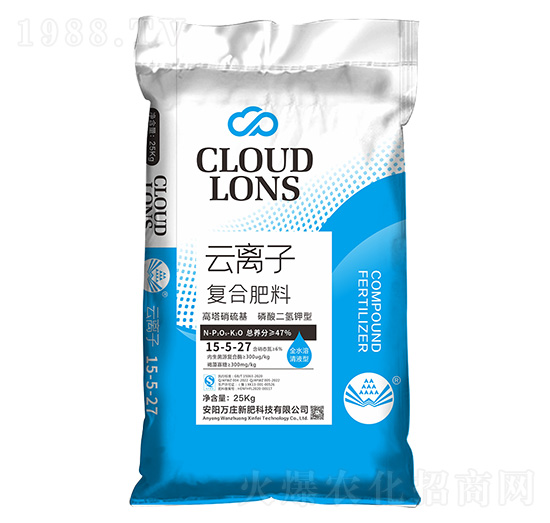 云離子復(fù)合肥料15-5-27-萬莊