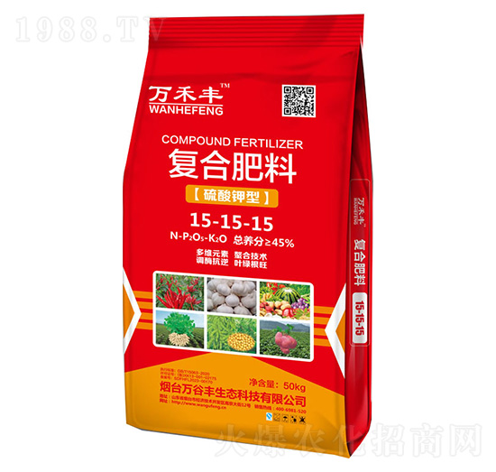 硫酸鉀型復(fù)合肥料15-15-15-萬(wàn)谷豐