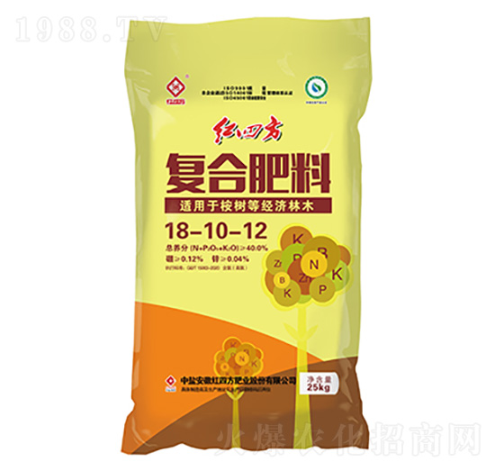 桉樹專用配方復(fù)合肥料18-10-12-紅四方