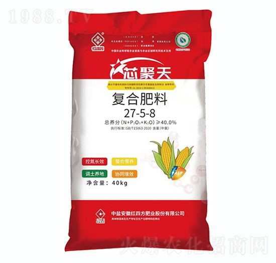增效復合肥料27-5-8-芯聚天-紅四方