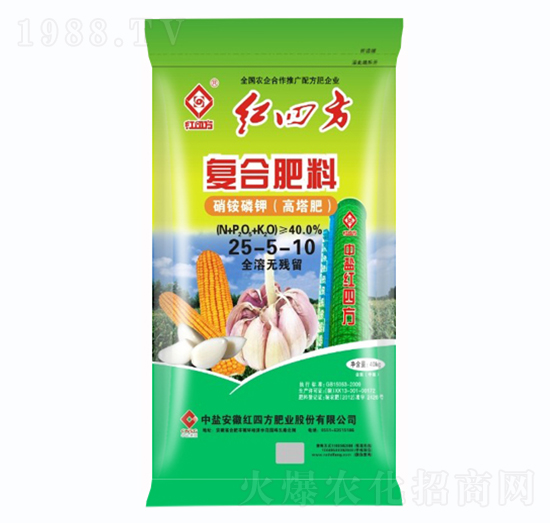 高塔硝銨磷鉀復合肥25-5-10-紅四方