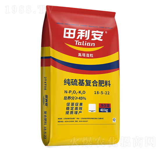 純硫基高塔造粒復合肥料18-5-22-田利安-龍蟒磷化工