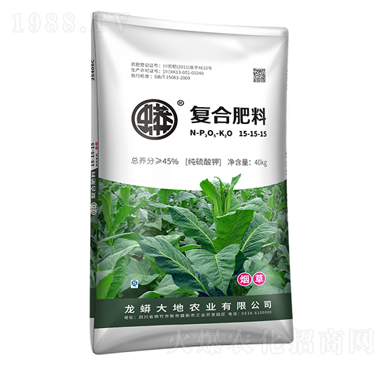 蟒牌煙草專(zhuān)用復(fù)合肥肥15-15-15-龍蟒磷化工