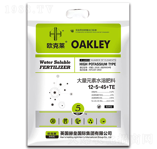 大量元素水溶肥料12-5-45+TE-歐克萊-森正達(dá)生物