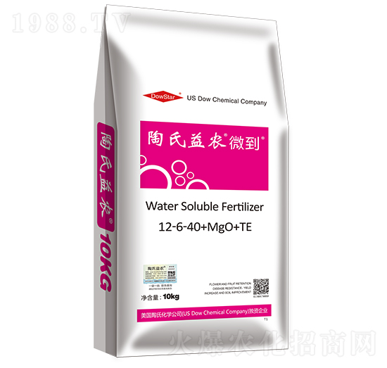 大量元素水溶肥料12-6-40+MgO+TE-微到-陶氏益農(nóng)