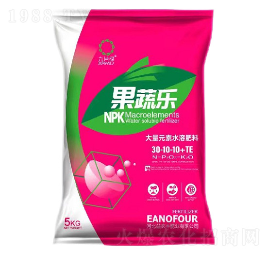 大量元素水溶肥料30-10-10+TE-果蔬樂-益農(nóng)豐肥業(yè)