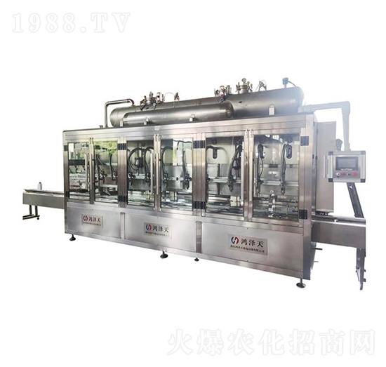 10頭加壓(1-5/5-25升)直列式高精度稱重灌裝機-鴻澤天