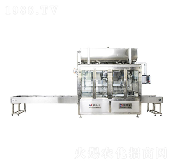 6頭(1-5/5-25升)直列式高精度稱重灌裝機-鴻澤天