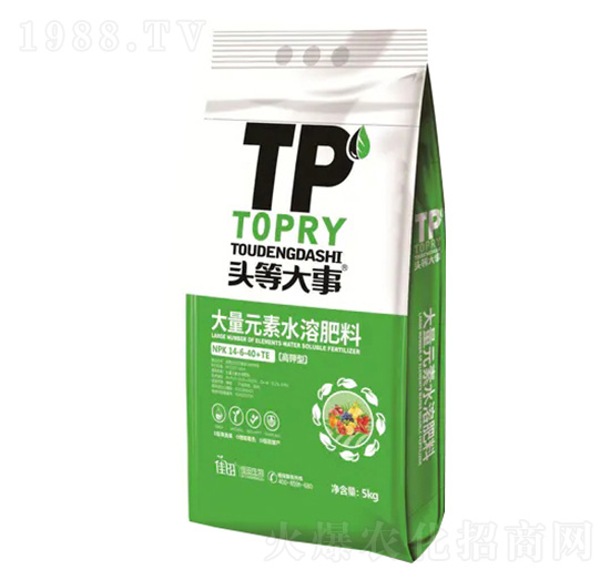 平衡型大量元素水溶肥料14-6-40-頭等大事-佳田生物