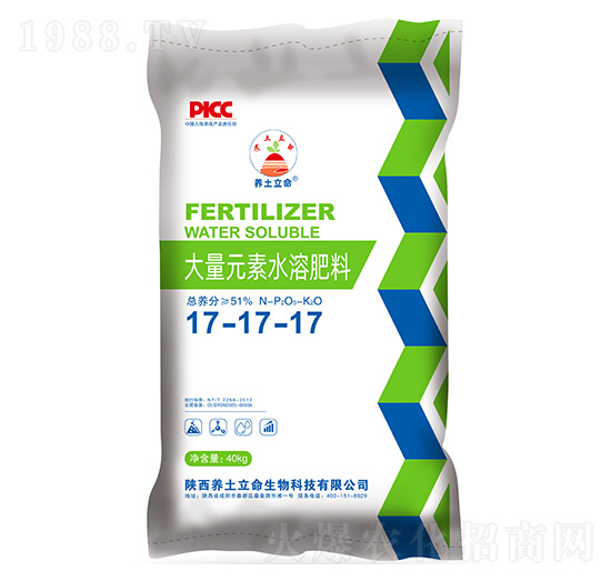 大量元素水溶肥料17-17-17-養(yǎng)土立命