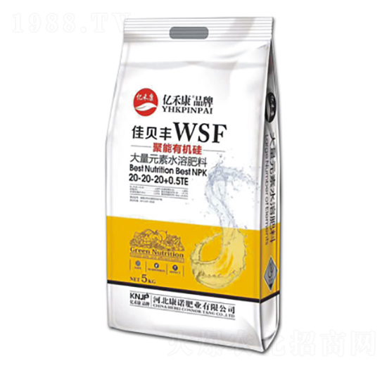 聚能有機硅大量元素水溶肥料20-20-20+0.5TE-億禾康-康諾肥業(yè)