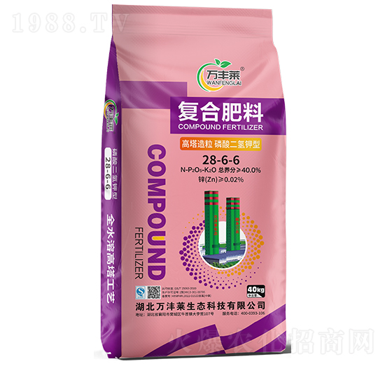 高塔造粒磷酸二氫鉀型復合肥料28-6-6-萬豐萊-頓貝