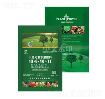 大量元素水溶肥料13-6-40+TE-中農三禾