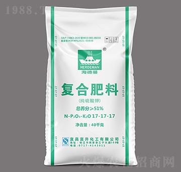 40kg純硫酸鉀復(fù)合肥料17-17-17-海德曼-富升化工