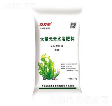 海藻型大量元素水溶肥料12-6-40+TE-力力惠生態(tài)