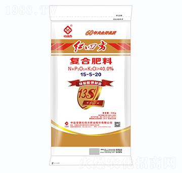 純硫酸鉀復合肥料15-15-20+13S-紅四方