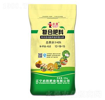 高濃度硫酸鉀通用螯合復(fù)合肥料12-18-15-必勝